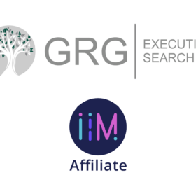 GRG Executive Search logo and IIM logo in one image to represent the partnership.